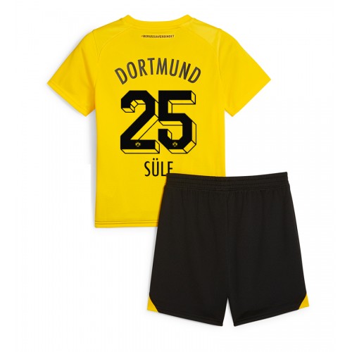 Dětský fotbalový dres Borussia Dortmund Niklas Sule #25 2023-24 Domácí Krátký Rukáv (+ trenýrky)